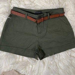 Olive green shorts